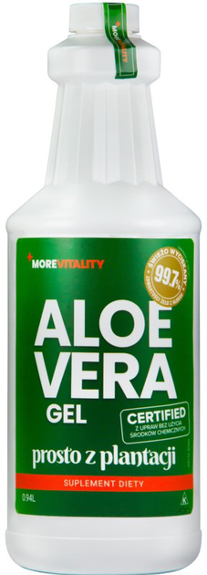 ALOE VERA Gel 99.7% Aloes Żel 0.94 L Morevitality (5902115944826) - obraz 1