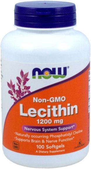 Харчова добавка Now Foods Лецитин 1200 мг 100 капсул (733739022103) - зображення 1