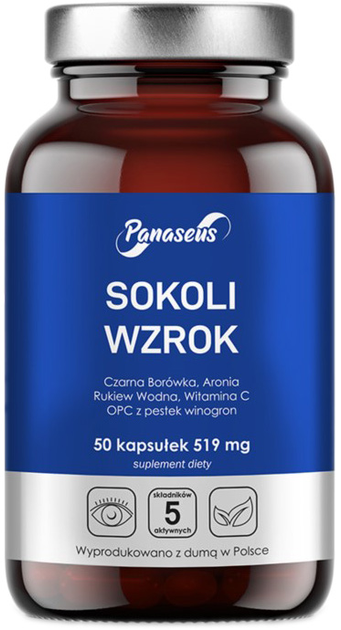 Харчова добавка Panaseus Sokoli Vision - 50 капсул Здорові очі (5904194061302) - зображення 1