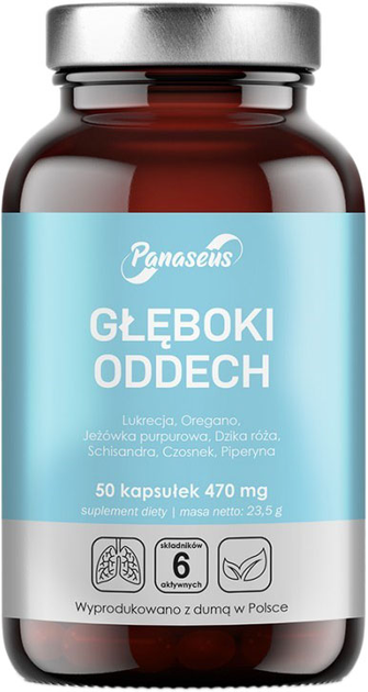 Харчова добавка Panaseus Deep Breath 50 капсул Дихальна система (5904194061470) - зображення 1