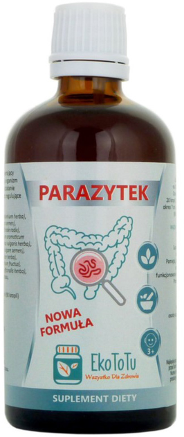 Харчова добавка Ekototu Parazytek протипаразитарна 100 мл (5905274231400) - зображення 1