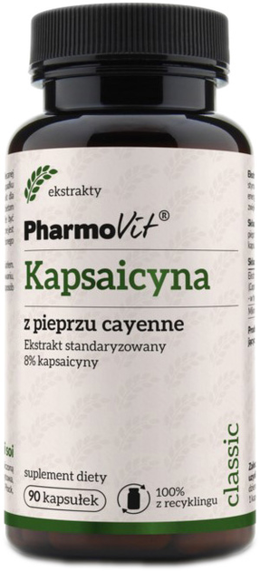 Pharmovit kapsaicyna z Pieprzu Cayenne 90 kapsułek (5902811237499) - obraz 1