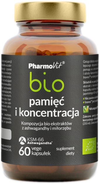 Pharmovit BIO Pamięć I Koncentracja 60 kapsułek (5902811239608) - obraz 1