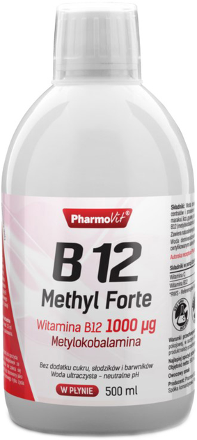 Pharmovit B12 Methyl Forte Płyn 500 ml (5902811238588) - obraz 1