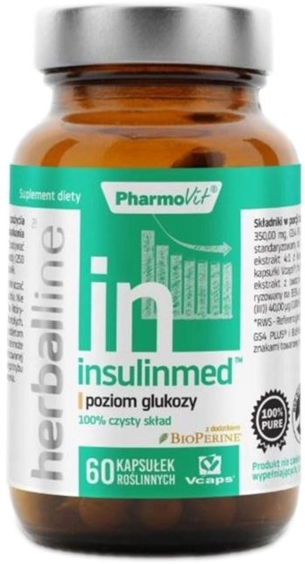 Pharmovit Insulinmed Herballine 60 kapsułek Glukoza (5902811236751) - obraz 1