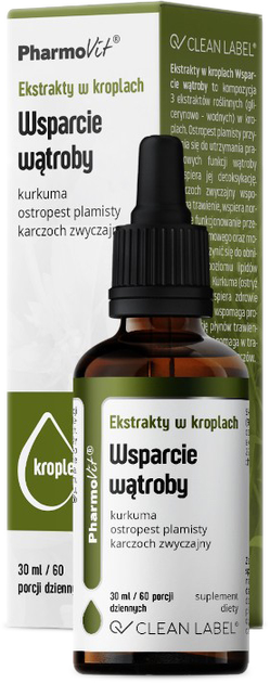 Suplement diety Pharmovit Ektrakt Wsparcie Wątroby 30 ml (5904703900016) - obraz 1