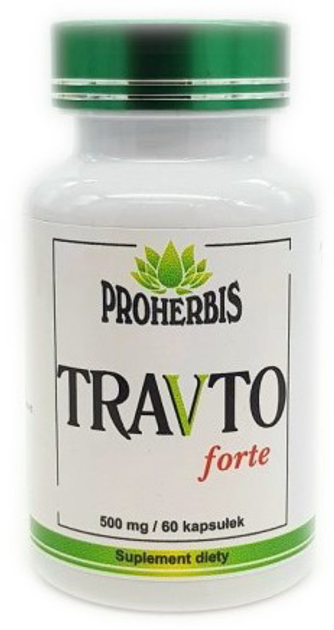 Proherbis Travto Forte 500mg 60 kapsułek Trawienie (5902687153091) - obraz 1