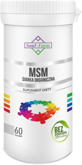 Soul Farm Premium MSM 500mg 60 kapsułek Siarka (5902706730852) - obraz 1