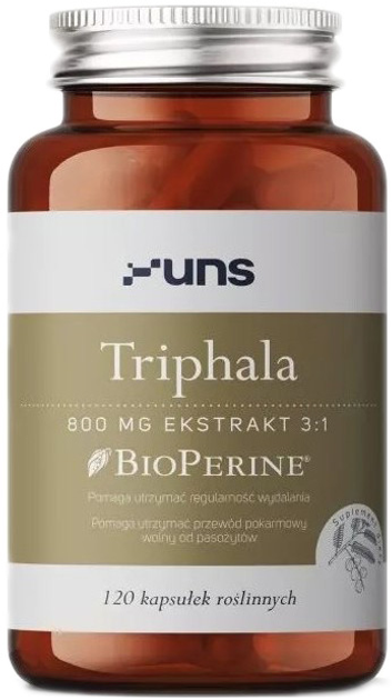 Харчова добавка UNS Triphala + Bioperine 120 рослинних капсул (5904238961094) - зображення 1
