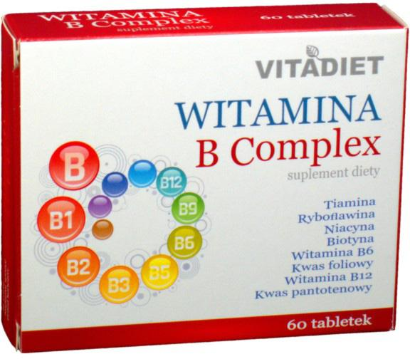 Харчова добавка Vitadiet Комплекс вітамінів групи В 60 таблеток (5900425005237) - зображення 1