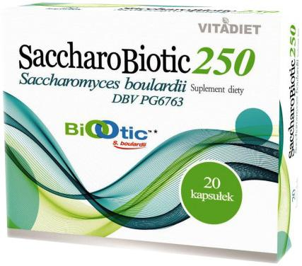 Vitadiet Saccharobiotic 250 20 kapsułek Suplement Diety (5900425005879) - obraz 1