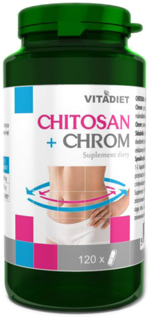 Vitadiet Chitosan + Chrom 120 kapsułek Poziom Glukozy (5900425005053) - obraz 1