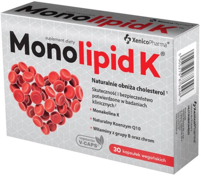 Харчова добавка Xenico Pharma Моноліпід До 30 капсул Червоний рис (5905279876880) - зображення 1