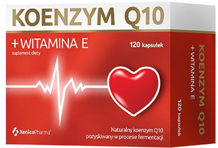 Харчова добавка Xenico Pharma Коензим Q10 + Вітамін Е 120 капсул (5905279876231) - зображення 1