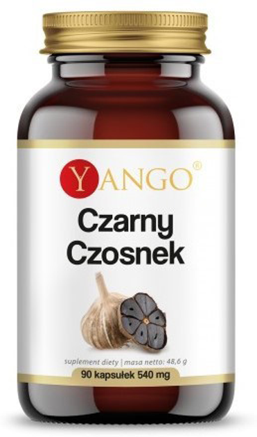 Харчова добавка Yango Black Garlic 540 мг 90 капсул для імунітету (5903796650266) - зображення 1