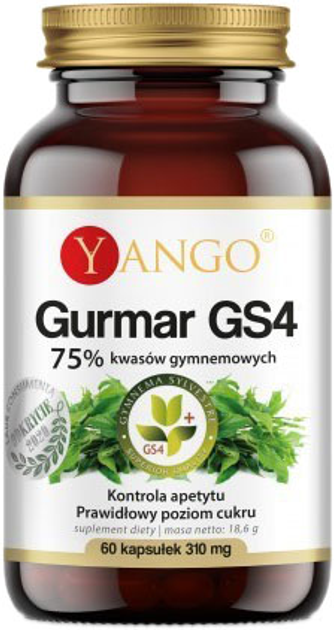 Yango Gurmar Gs4 310mg 60 kapsułek Odchudzanie (5907483417972) - obraz 1