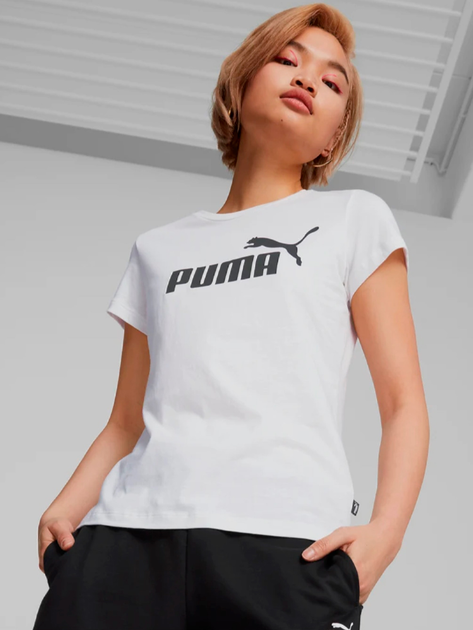 Puma Ess Logo Tee 586774-02 XL Biały (4063697275072) - obraz 1