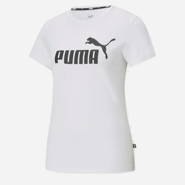 T-shirt damski Puma Ess Logo Tee 586774-02 XS Biały (4063697275034) - obraz 5