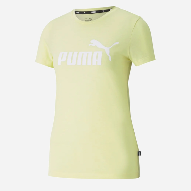 T-shirt damski Puma Ess Logo Tee Heather 586876-40 XL Żółty (4063697258921) - obraz 1