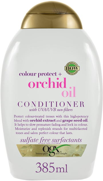 Кондиціонер OGX Масло орхідеї для захисту кольору фарбованого волосся 385 мл (0022796972415) - зображення 1