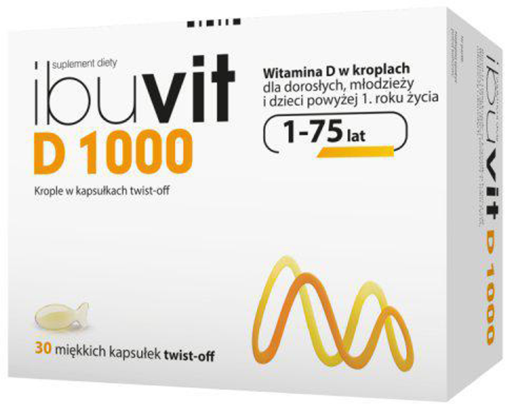Ibuvit D 1000 Twist Off 30 kapsułek (5907529462638) - obraz 1