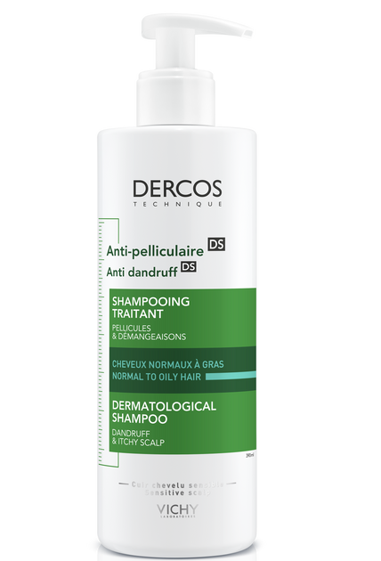 Vichy Dercos Szampon o wzmocnionym działaniu przeciwłupieżowym do włosów przetłuszczających się i podrażnionej skóry głowy 390 ml (3337871331290) - obraz 2