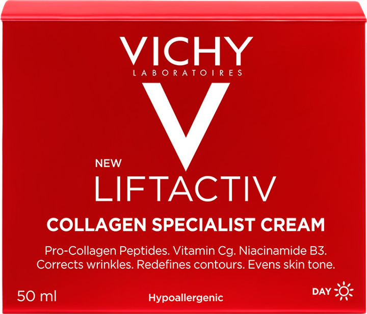 Антивіковий крем Vichy Ліфтактив Колаген Спеціаліст для корекції видимих ознак старіння шкіри обличчя 50 мл (3337875607254) - зображення 3