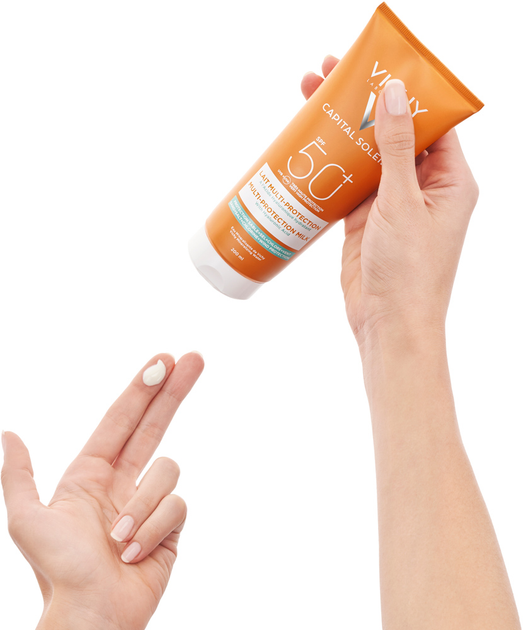 Сонцезахисне молочко Vichy Capital Soleil Beach Protect Multi-Protection SPF 50+ водостійке, з гіалуроновою кислотою 200 мл (3337875648530) - зображення 4