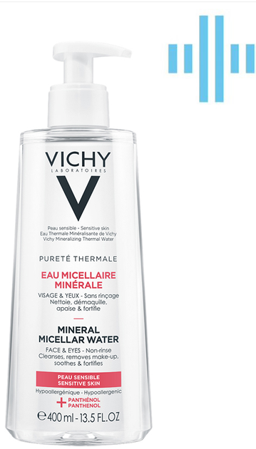 Міцелярна вода Vichy Purete Thermale для чутливої шкіри обличчя й очей 400 мл (3337875674928) - зображення 1