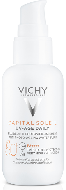 Сонцезахисний невагомий флюїд Vichy Capital Soleil UV-Age Daily проти ознак фотостаріння шкіри обличчя SPF 50+ 40 мл (3337875762298) - зображення 2
