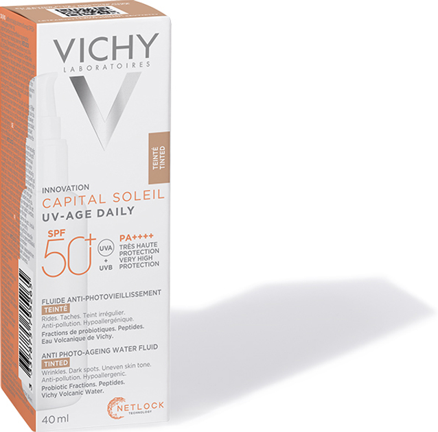 Lekki fluid przeciwsłoneczny Vichy Capital Soleil przeciw oznakom fotostarzenia skóry twarzy z uniwersalnym pigmentem tonującym SPF 50+ 40 ml (3337875795265) - obraz 3