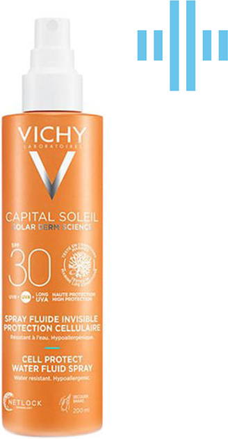 Сонцезахисний водостійкий спрей-флюїд Vichy Capital Soleil для тіла SPF30 200 мл (3337875810890) - зображення 1