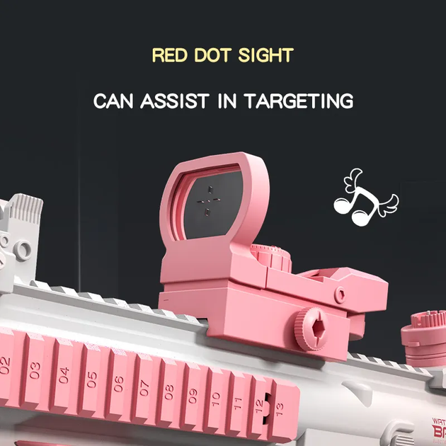 Дитячий електричний акумуляторний водяний автомат UKBOO із прицілом Water Gun M416 , Pink ( HQB007702 ) - зображення 5