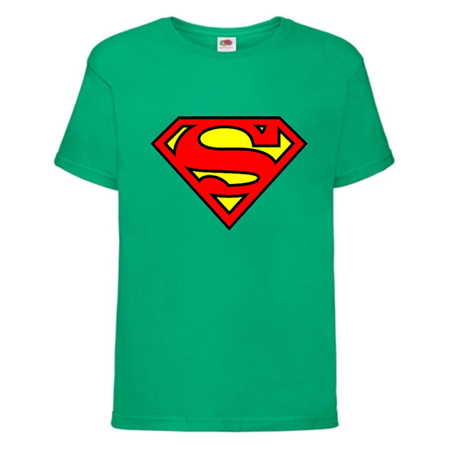Футболка детская Марвел (Marvel & DC) зеленая (superman-001-green) 140 ...