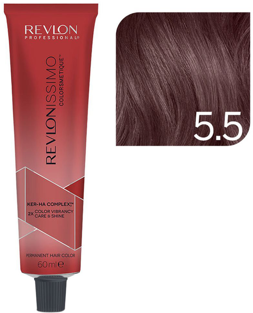 Kremowa farba do włosów Revlon Professional Revlonissimo Colorsmetique 5.5 - Jasny mahoniowy brąz 60 ml (8432225099255) - obraz 1