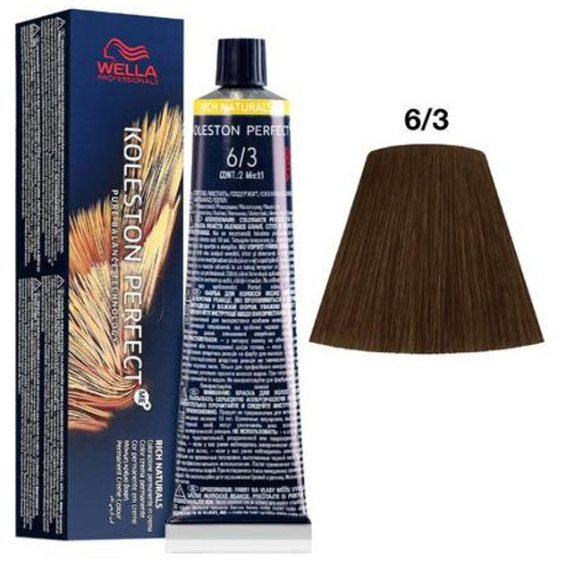 Фарба для волосся Wella Professionals Koleston Perfect ME+ Rich Naturals 6/3 60 мл (8005610658940) - зображення 2