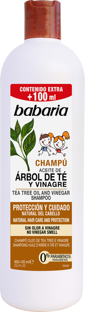 Szampon Babaria z olejkiem z drzewa herbacianego i octem 600 ml (724979) (8410412021005) - obraz 1