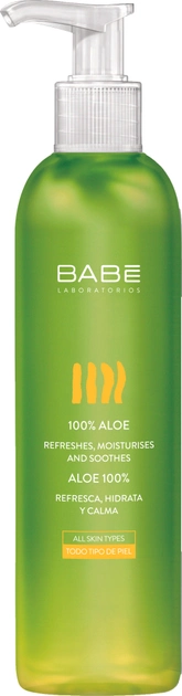Nawilżający żel do ciała BABE Laboratorios z 100% Aloes 300 ml (8437011329004) - obraz 1
