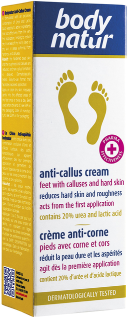 Крем для ніг антимозольний Body Natur Anti-Callus & Hard Skin для грубої та жорсткої шкіри стоп 50 мл (8414719400228) - зображення 1