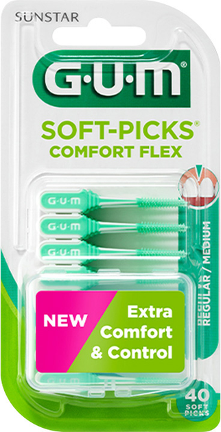 Набір міжзубних щіток GUM Soft Picks Comfort Flex стандартний 40 шт. (7630019903288) - зображення 1