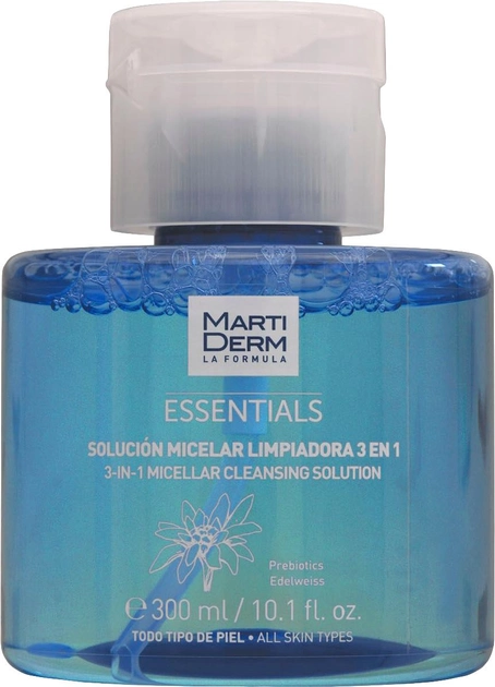 Міцелярний розчин MartiDerm Essentials Micellar Solution Cleanser 3in1 Очисний 300 мл (8437000435860) - зображення 1