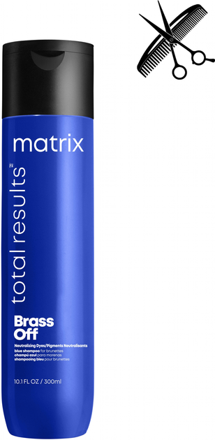 Profesjonalny szampon Matrix Total Results Brass Off do neutralizacji żółtego odcienia włosów 300 ml (3474636484805) - obraz 1