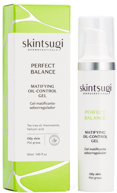 Matujący balansujący żel do twarzy Skintsugi Perfect Balance Matifying Oil-Control Gel do kontroli przetłuszczania skóry 50 ml (8414719600079) - obraz 2