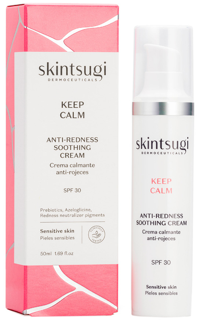 Krem do twarzy na dzień Skintsugi Keep Calm Anti-Redness Soothing Cream do walki z zaczerwienieniami SPF30 50 ml (8414719600093) - obraz 2