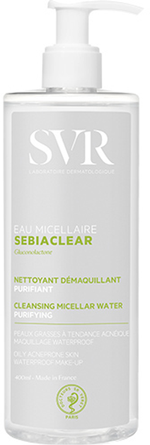 Oczyszczający płyn micelarny SVR Sebiaclear Eau Micellaire do cery tłustej 400 ml (3401381332495) - obraz 1