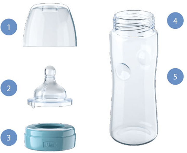 Butelka do karmienia Chicco Well-Being szklana z silikonowym smoczkiem 0+ 240 ml (20721.30) - obraz 3