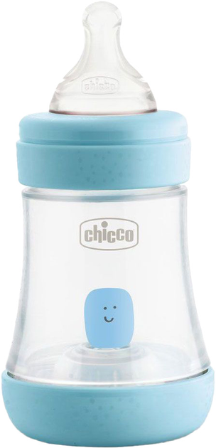 Chicco Perfect 5 plastikowa butelka do karmienia z silikonowym smoczkiem 0m+ 150 ml niebieski (20211.20.40) - obraz 1