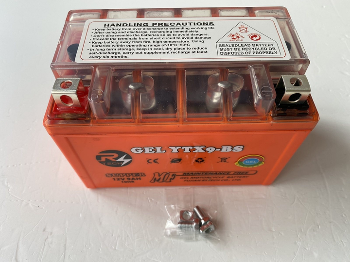 Акумулятор гелевий RTECH YTX9-BS GEL (+/-) 12V, 9Ah, 120А EN, 151x86x106 мм, вес 2.740кг (YTX9-4) - зображення 6