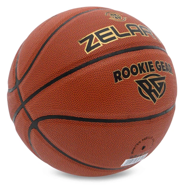 Мяч баскетбольный PU №7 ZELART ROOKIE GEAR Indoor (PU, бутил) (GB4430_Коричневий) - Фото 2 Мяч баскетбольный PU №7 ZELART ROOKIE GEAR Indoor (PU, бутил) (GB4430_Коричневий) - изображение 2