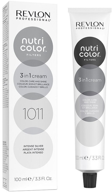 Tonizujący krem-balsam do włosów Revlon Professional Nutri Color Filters 1011 - Intensives Silber 100 ml (8007376046993) - obraz 1